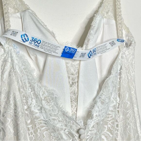 Maggie Sottero Dorian 8MS563 All-over Lace Beaded Straps Wedding Dress, Size 12 - Picture 12 of 16